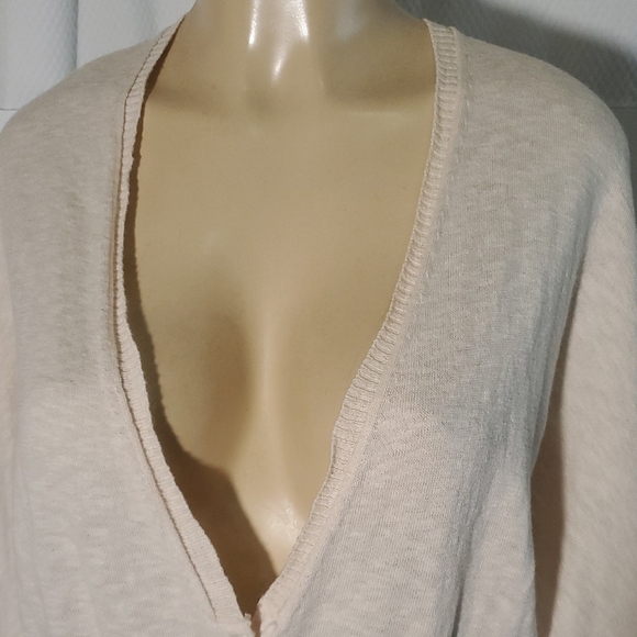 Anthropologie Charlie and Robin Beige Wool Cotton Alpaca Cardigan Size XL - Picture 3 of 15